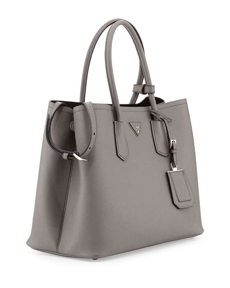 prada saffiano marmo grey|Prada Saffiano Soft Shoulder Bag, Gray (Marmo) .